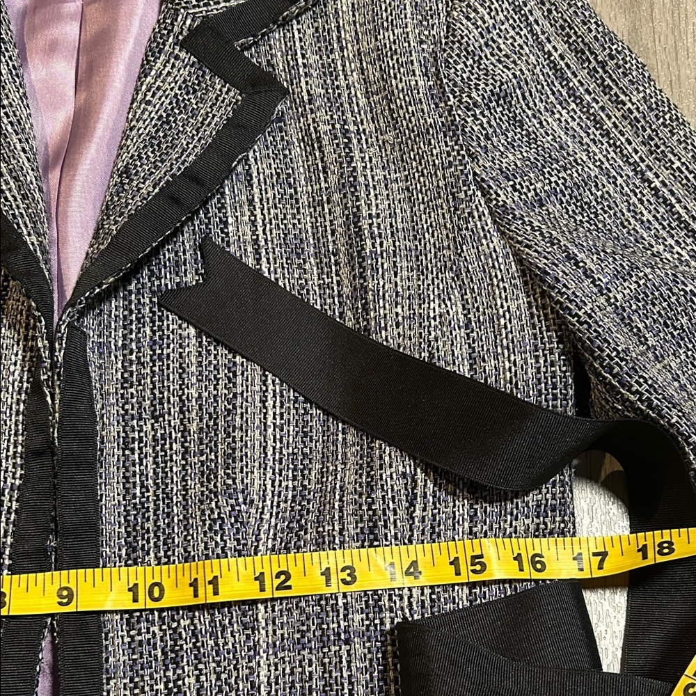 Symmetry Black and Purple Textured Blazer - Picture 5 of 11
